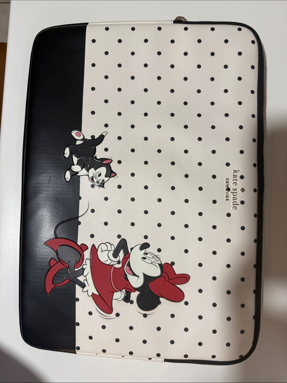 kate spade Black, Cream & Red Minnie Mouse Polka Dot Laptop Sleeve